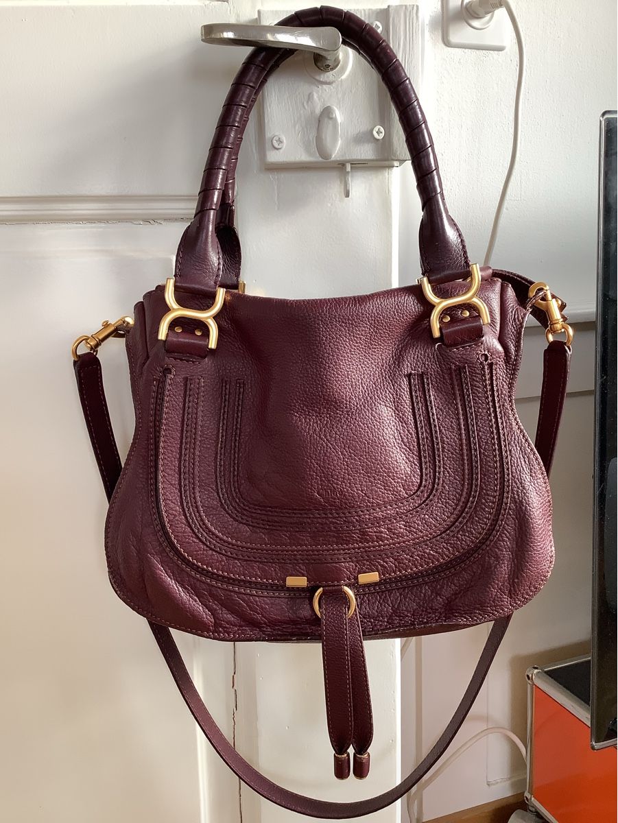 Chloé Taschen für Damen: Chloé Marcie Medium genarbtes Leder mit Umhängebändel – Gebraucht aus Stäfa von loveforeverlove