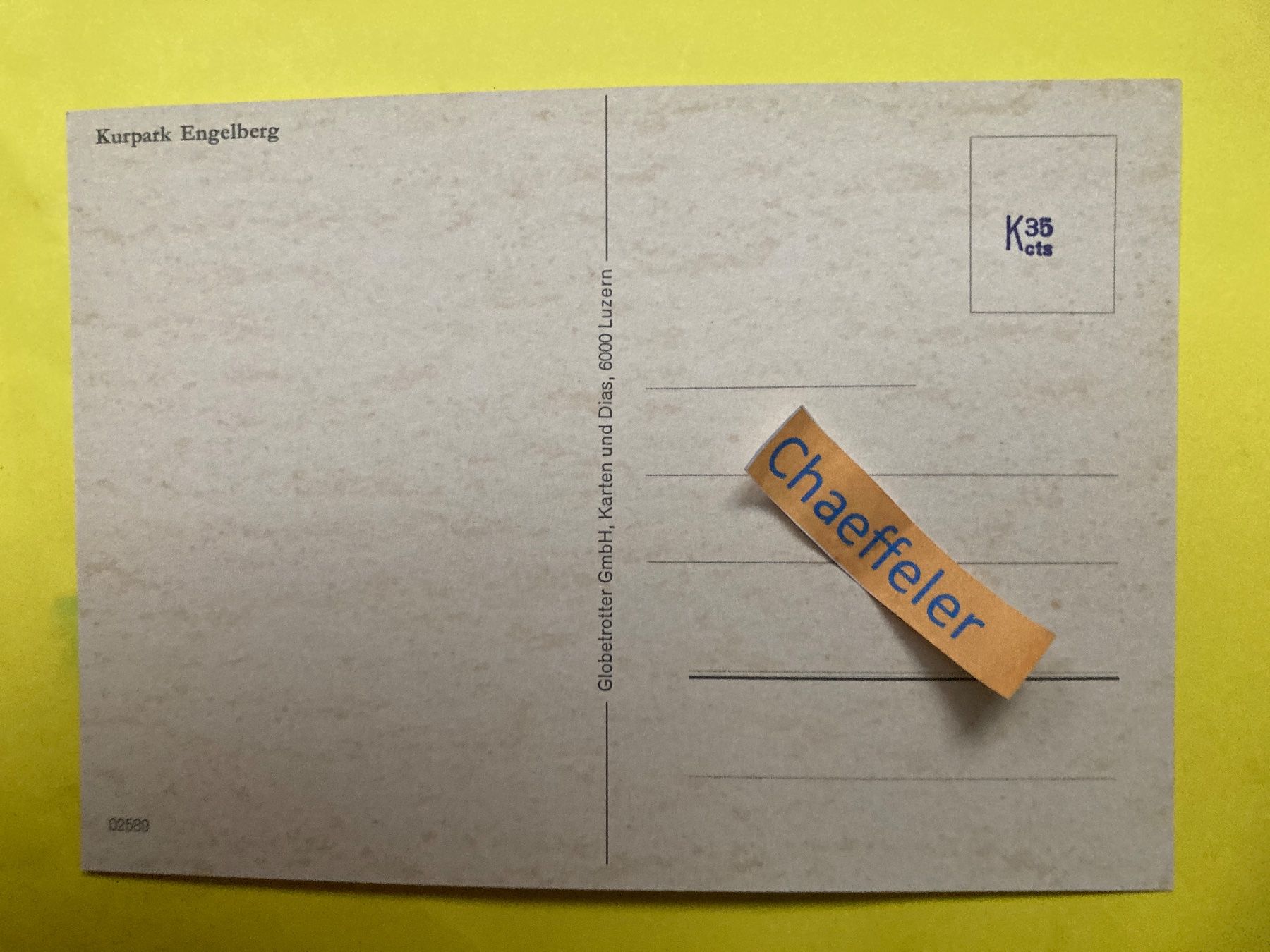 Cartes postales: Kurpark Engelberg – D'occasion à Zürich par Chaeffeler 1