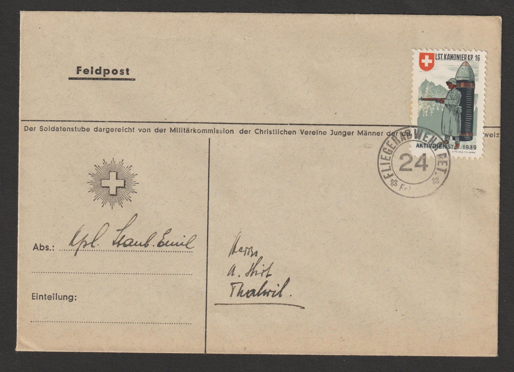 Alle Briefmarken: Artillerie Nr. 108/1 FP – Gebraucht aus Siebnen von Fstaehli