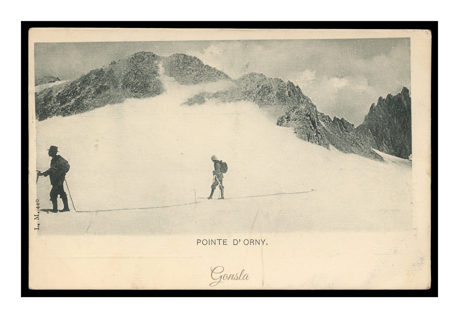 Cartoline postali: POINTE D’ORNY - 1900 "Cordée" – Usato da Onex venduto da Lagorel01