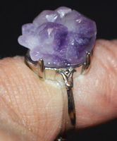 Ring N-936 – Amethyst Cluster – Grössenverstellbar