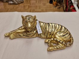 Tiger liegend gold Optik