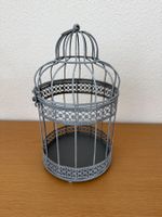 Dekorative Vintage Vogelkäfig Metall, Grau, Top Zustand!