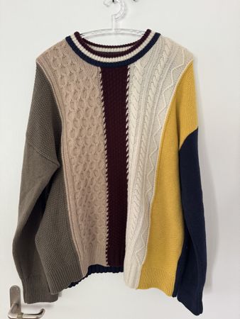 Gant Woole Pullover Patchwork Grösse M fit XL, new collectio