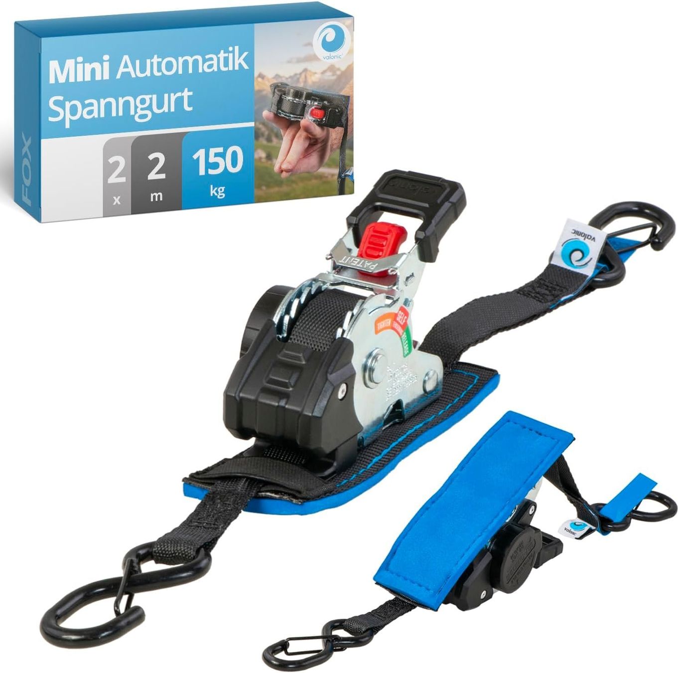 Tutti gli attrezzi: Spanngurte Automatik 2m 2er Set 150kg Mini – Nuovo e nell'imballaggio originale da Suhr venduto da TradeMasters