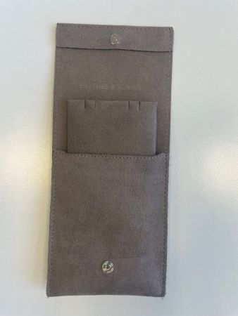 GELLNER & FRIENDS Etui Tasche grau mit Druckknopf