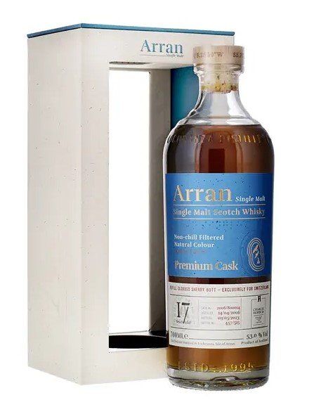 Arran Spirituosen: Arran 17 Years Premium Cask 2006 Single Malt Whisky – Neu und originalverpackt aus Deitingen von Peterso