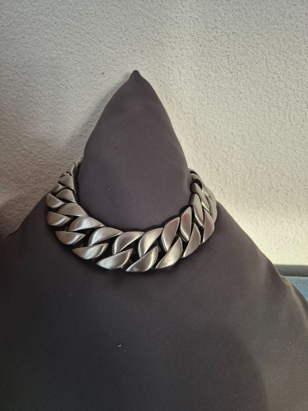 Catenine: rockige Statement Kette, Panzerkette, Edelstahl matt schwer – Usato da St.Gallen venduto da Yara66