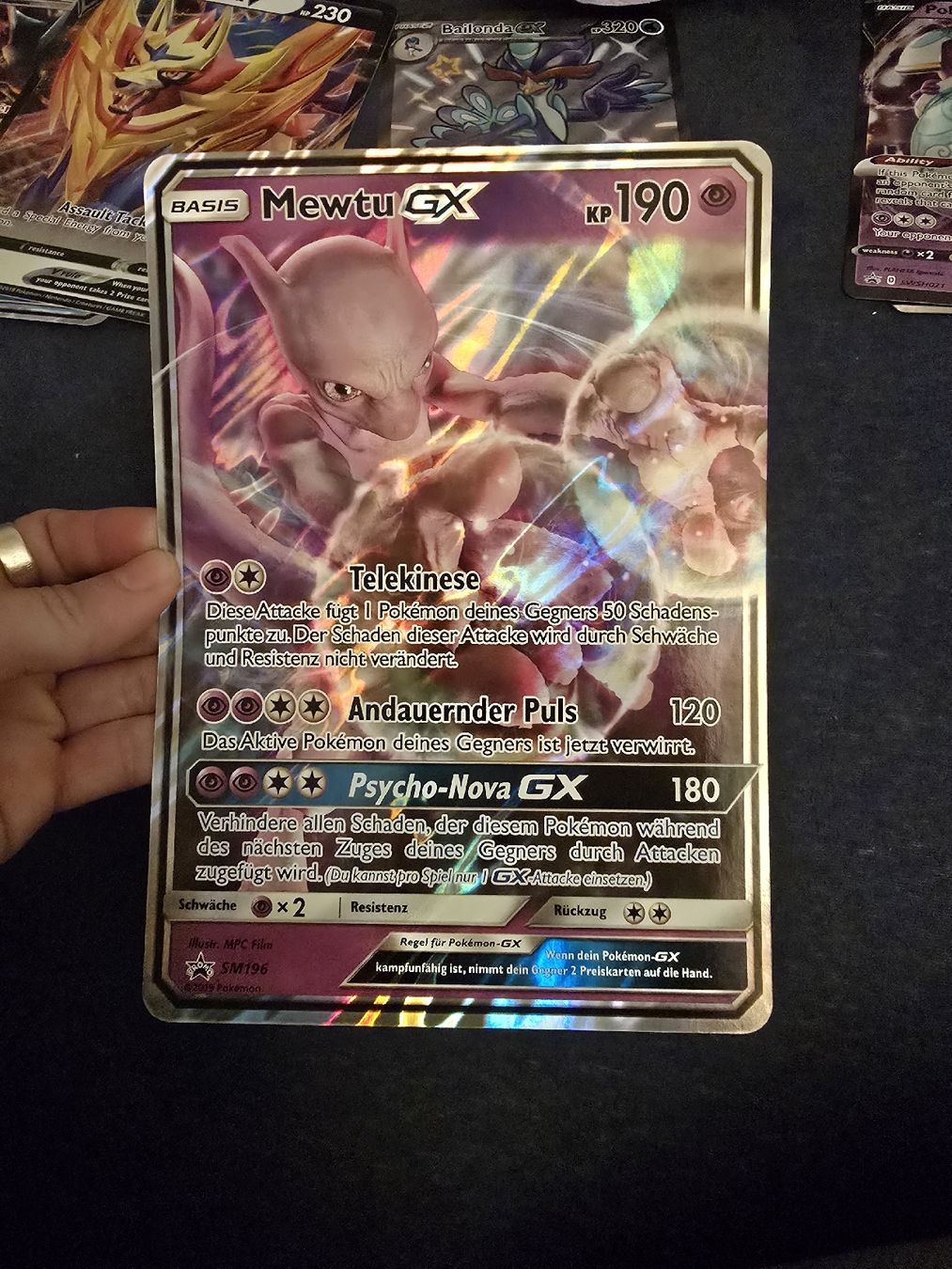 Pokémon Sammelbilder & Trading cards: Pokemon, Mewtu GX, Oversize Karte, Promo SM196, DE – Neu (gemäss Beschreibung) aus Pfäffikon SZ von gmw_8nk9 2