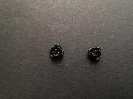 Ohrstecker Rose schwarz