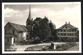 Walzenhausen, Kirche und Brunnen am Kirc
