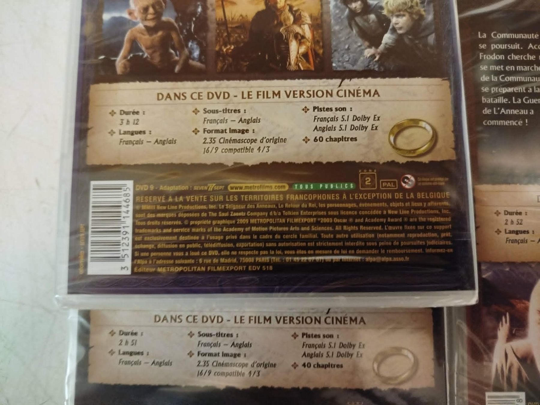 Alle DVDs: DVD Trilogie Seigneur des anneaux – Gebraucht aus La Chaux-de-Fonds von Emmaus2300CDF 5