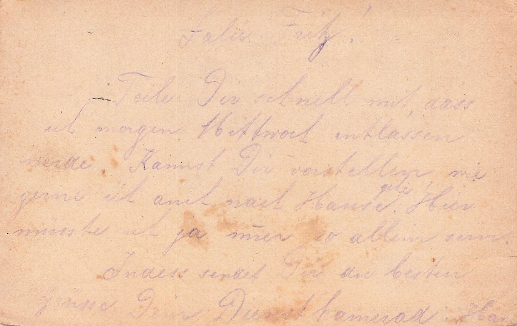 Cartoline postali: Feldpostkarte 1915 – Usato da Reichenburg venduto da ibiza18 1