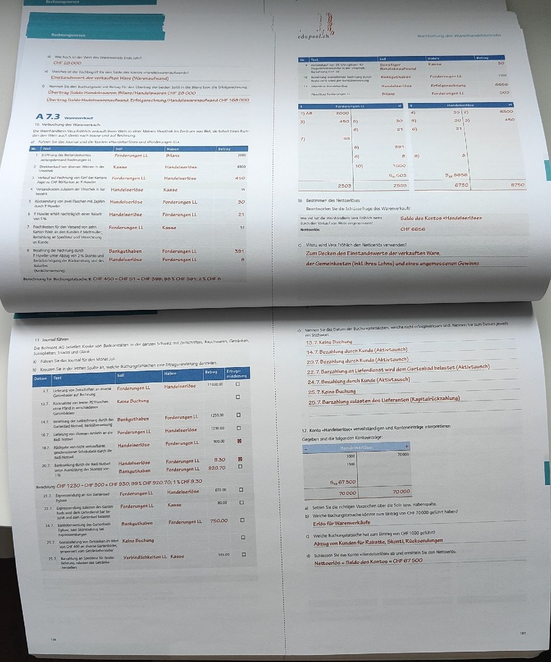 Libri: Lösungen Handelsschule edupool.ch | 3. Auflage – Usato da Morschach venduto da ClKi04 1
