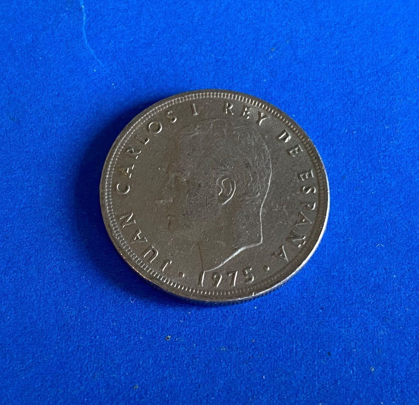 Tutti le monete: 5 PESETAS, JUAN CARLOS, 1975 – Usato da Leysin venduto da geomamar