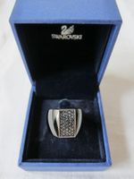Ring Swarovski mit schwarzem Keramik, drehbares Mittelteil