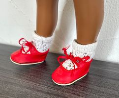 Glorex Puppenschuhe Rot für Sasha Puppe