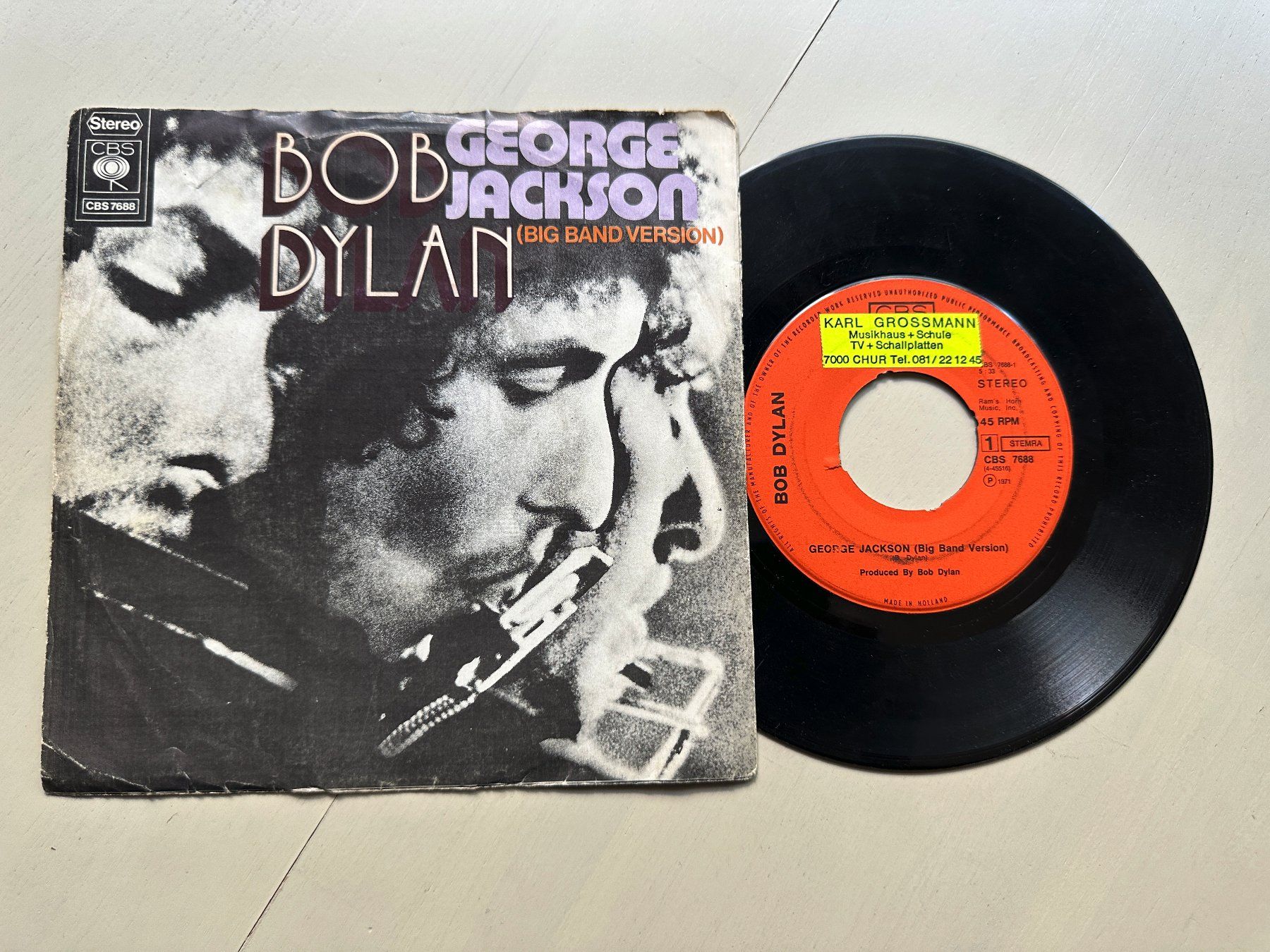 Schallplatten: BOB DYLAN rare Single George Jackson Kult Top Hit 70's – Gebraucht aus Basel von Partridge 1