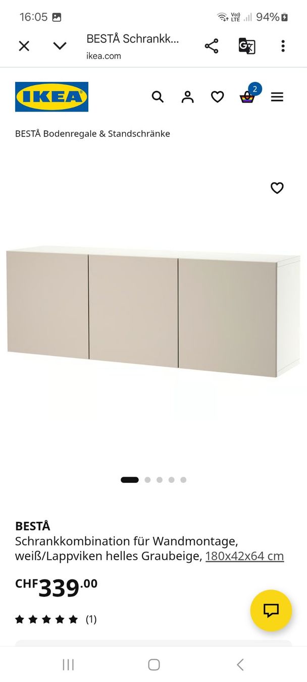 Ikea Cassettiere: Ikea besta Kommode weiss/graubeige hochglanz – Usato da Kaltbrunn venduto da AB92 5