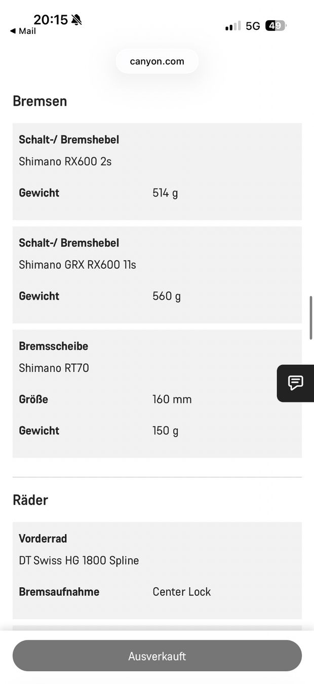 Canyon Velos: Canyon Endurance: ON7 E-Rennrad – Gebraucht aus Galgenen von giwc 6