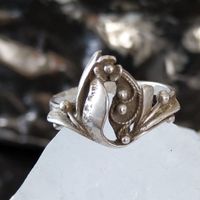 FLORALER RING IN 925 SILBER