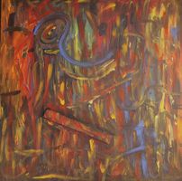Gemälde: Working elefants