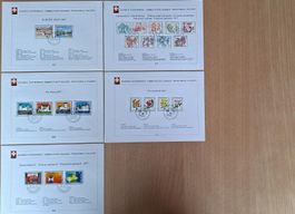 Ersttags-Sammelblätter - Schweizer Briefmarken 1977-1980