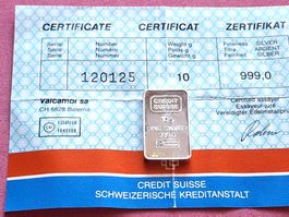 CREDIT SUISSE - 10 GRAMM - N° 120125 - LOSE