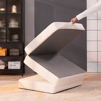 Matelas/pouf, extra ferme/Vissle gris, 80x200 cm