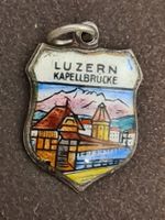 Silber 800 Schmuckanhänger Luzern, , emailliert, ca. 1.5 cm