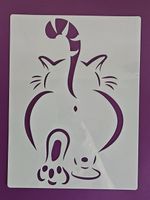 Katzenschablone mit Po & Pfoten