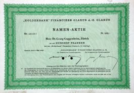 "Holderbank" Financière Glarus AG, Glarus - 1962