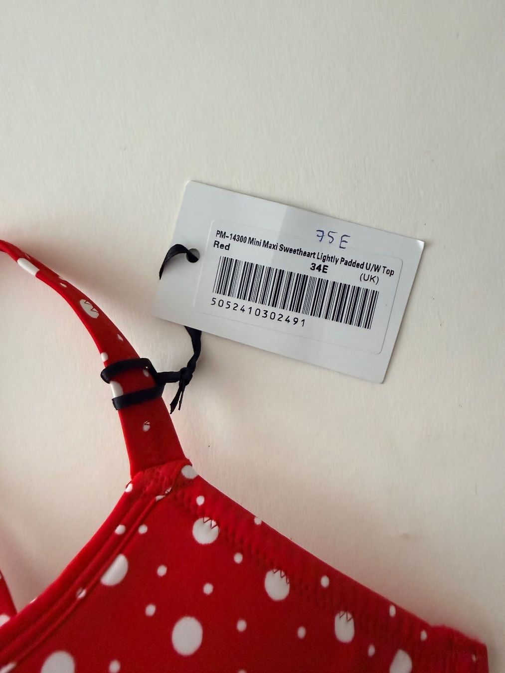 Costumi da bagno & Bikini: POUR MOI, Bikini-Top, Grösse 75E, Farbe Rot/Weiss getupft – Nuovo e nell'imballaggio originale da Rudolfstetten venduto da gst_g7xl 1