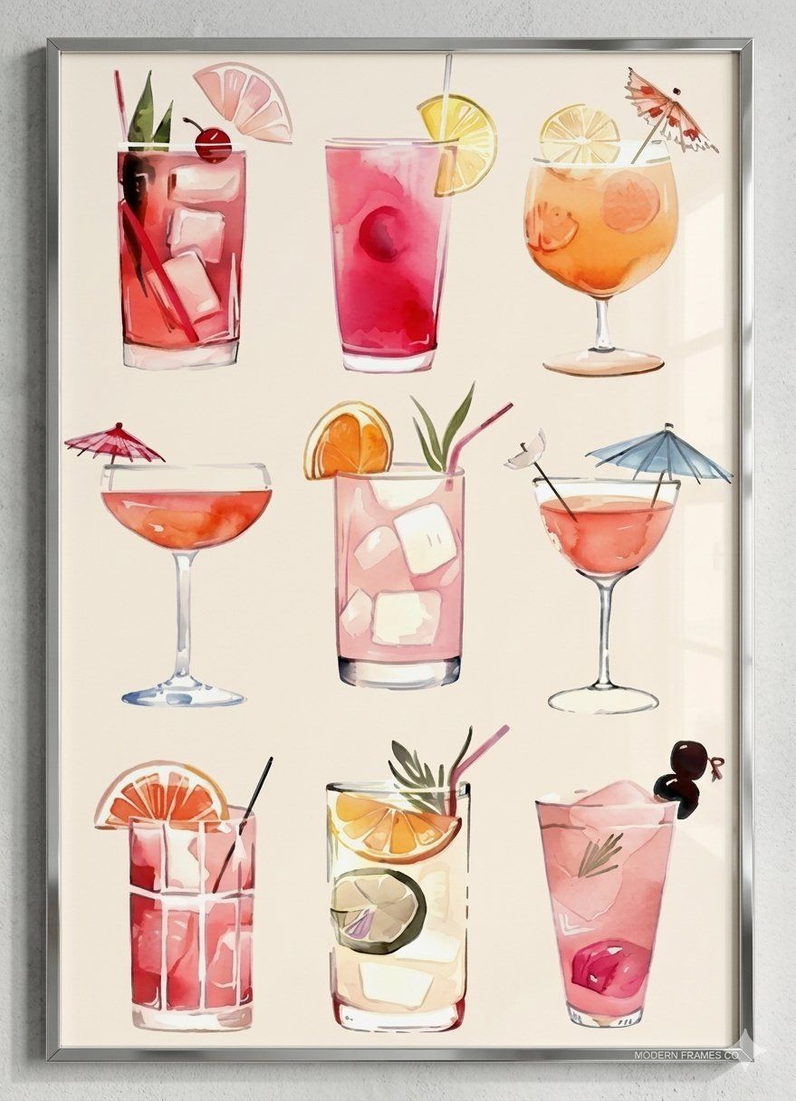 Poster & Bilder: Poster affiche Impression Drink Party Vintage rétro déco – Neu und originalverpackt aus Meyrin von Nostalgica