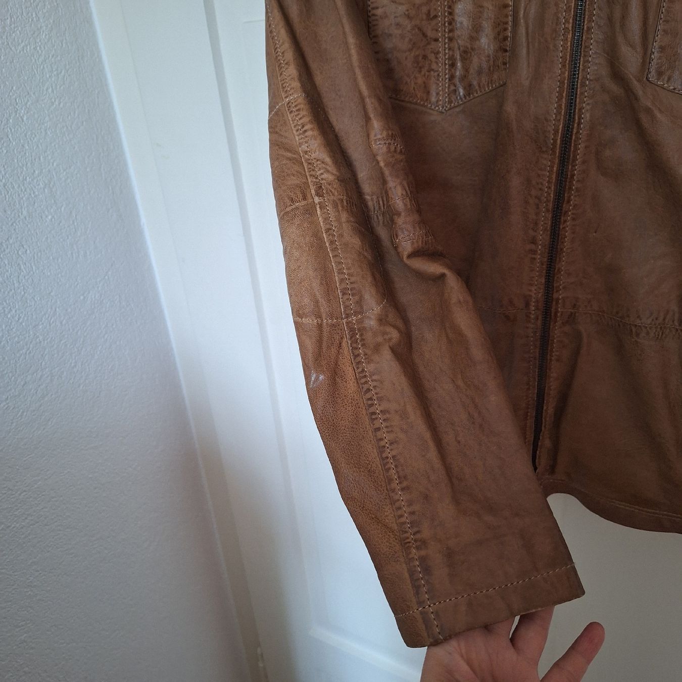 Jacken: Lamm Nappaleder, Lederjacke, Gr. L, braun – Gebraucht aus Winterthur von Goldpipau 9