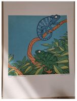 Chamäleon / Werbemittel auf dickem Papier