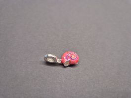 Silber Charm Muschel rosa +Garantie