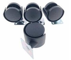 4 er Set Indoor Möbel Rädli ⌀ 40 mm schwarz Aktion