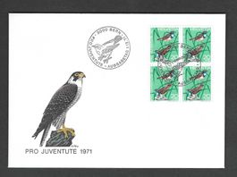 FDC Pro Juventute  Viererblock 1971