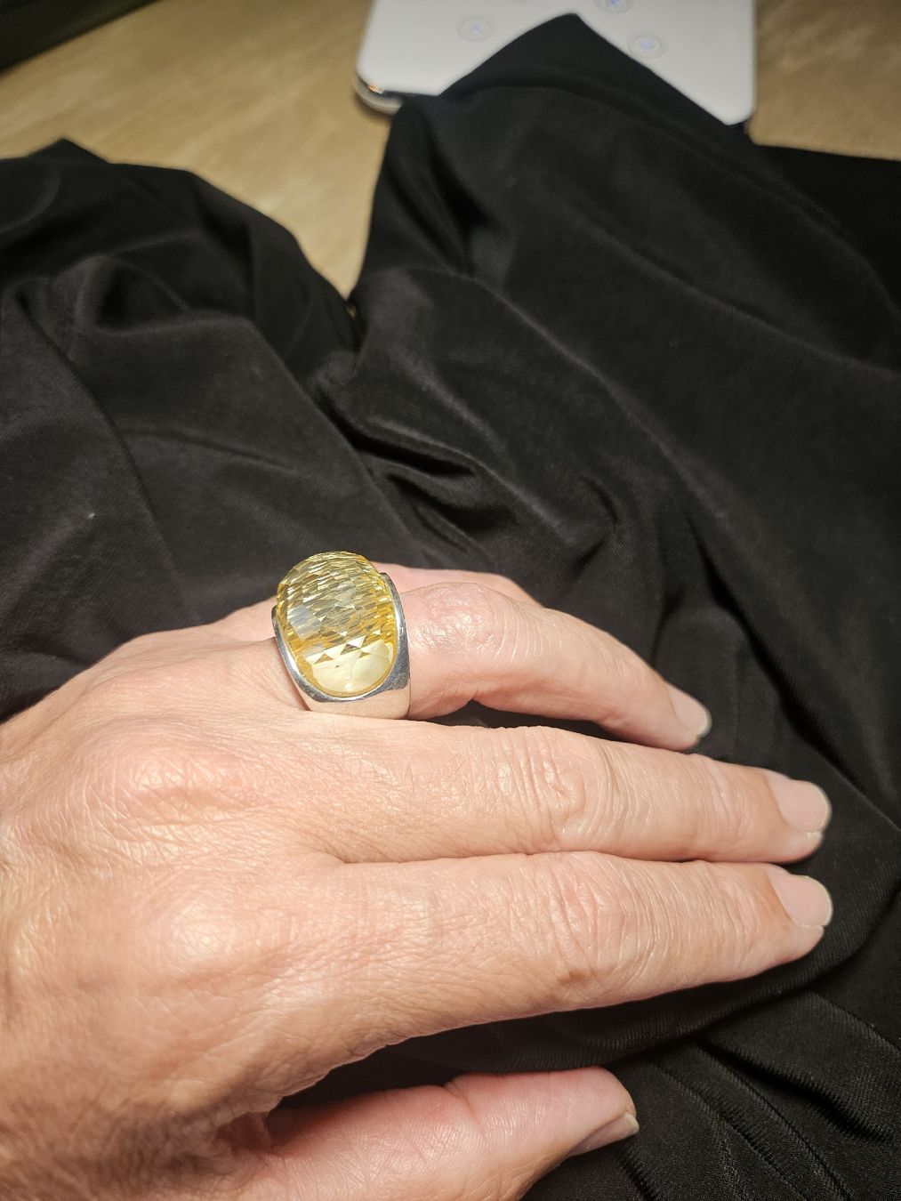 Anelli: Luxenter Ring 925er Silber natürlichem Citrin gr.58 – Usato da Altendorf venduto da maggee 3