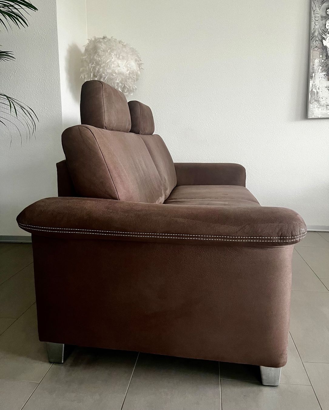 Sofas: 2er Sofa aus braunem Nubuk – Neu (gemäss Beschreibung) aus Muri von Auftriebskraft 1