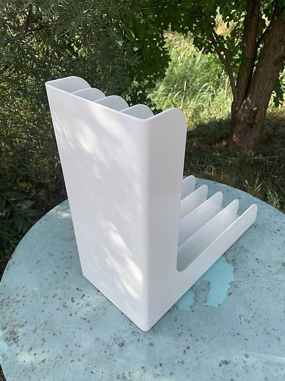 Schallplatten: Porte-vinyles blanc vintage – Gebraucht aus Montreux von Barber_Swiss_Vintage 2