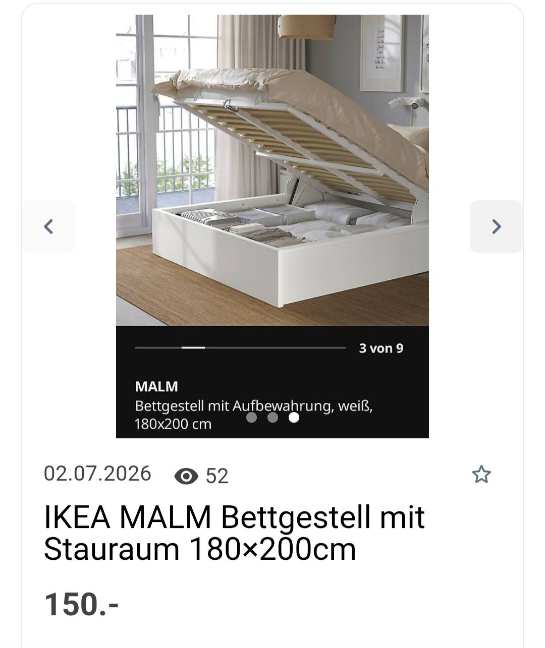 Letti: Ikea Bett Ohne Matratze abholung heute Abend !! – Usato da Basel venduto da sanday95 2