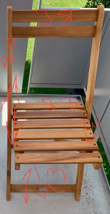 Sedie: (2) Klappstuhl aus Holz – Usato da Obfelden venduto da montes50 4