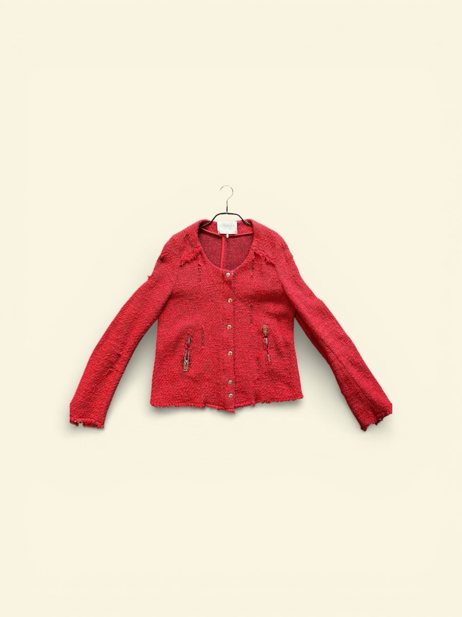 Iro Giacche: Veste auto effet déchiré rouge taille 2 – Usato da Cologny venduto da ale_rr8m