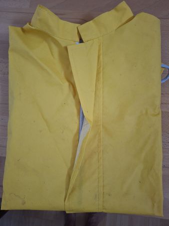 Vintage: Velo Regenschutz Poncho gelb mit Kapuze