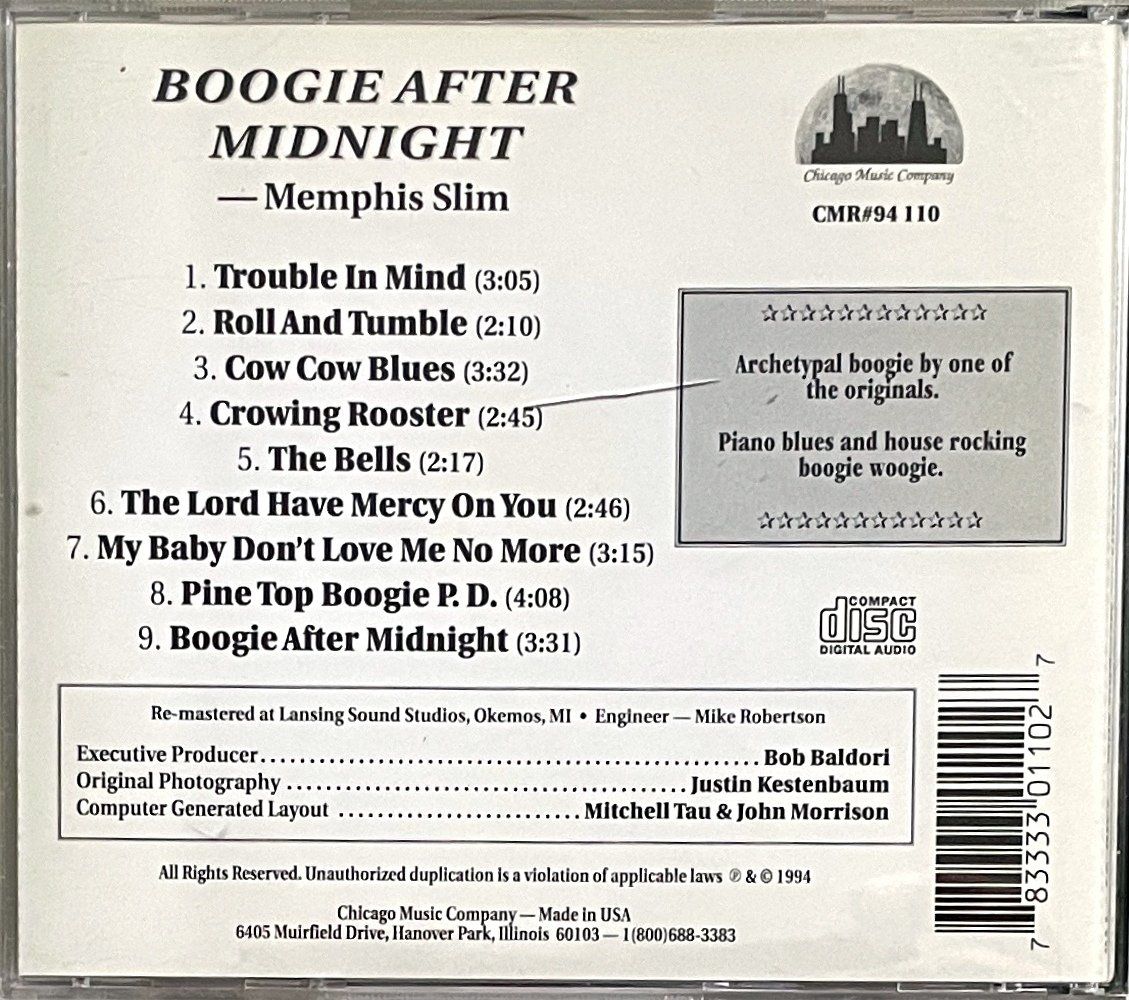 CDs: Memphis Slim - Boogie After Midnight – Gebraucht aus Savagnier von Ne2065 1
