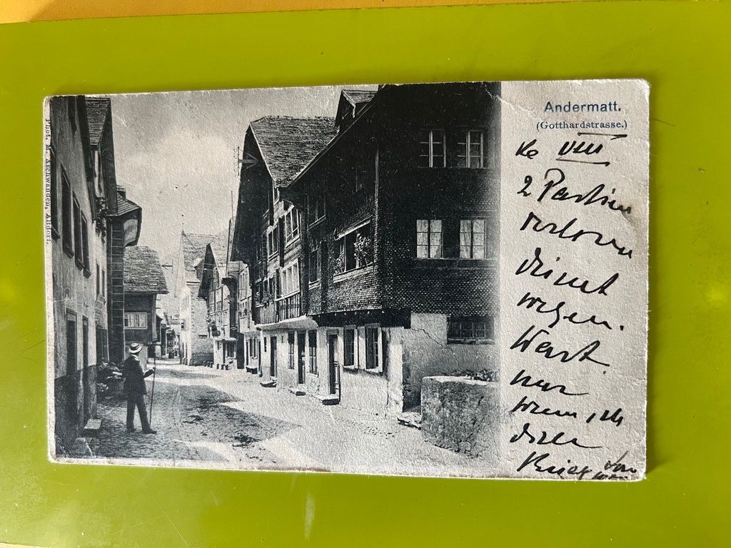 Cartoline postali: Ansichtskarte Andermatt Gotthardstrasse gebraucht gelaufen – Usato da Steinach venduto da mom_qrc6