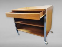 Vintage Sideboard Kirschholzfurnier Chrom Mid Century