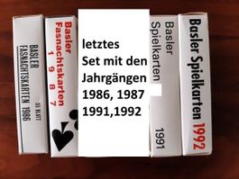 Basler Fasnachtskarten (je 52/ JG 1986/87/91/92) letztes Set